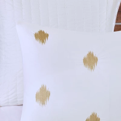 3pc Full/Queen Stella Dot Cotton Duvet Cover Mini Set Copper 5 3pc Full/Queen Stella Dot Cotton Duvet Cover Mini Set Copper - Image 3