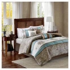 Sharon 7pc Polyester Jacquard Comforter Bedding Set With Bedskirt -Bedding Shop GUEST 4d6d9da0 52c8 4dea a832 0c0b9c424e86