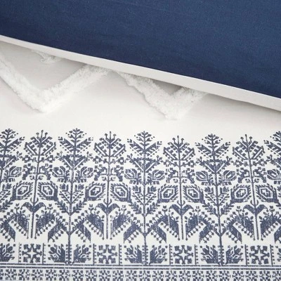 3pc Mila Cotton Comforter Set With Chenille Tufting - Ink+Ivy 6 3pc Mila Cotton Comforter Set With Chenille Tufting - Ink+Ivy - Image 4