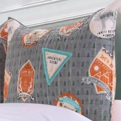 Camp Out Reversible Sham Standard 20" X 26" Multicolor By Greenland Home Fashion