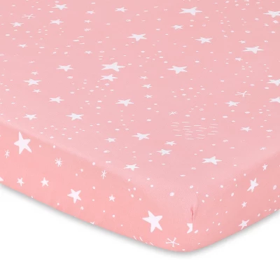 The Peanutshell Mini Crib Sheet Set For Girls - 3 Pack - Multiuse For Pack & Play, Playard, Playpen, Mini Crib, Pink Woodland Floral 6 The Peanutshell Mini Crib Sheet Set For Girls - 3 Pack - Multiuse For Pack & Play, Playard, Playpen, Mini Crib, Pink Woodland Floral - Image 4