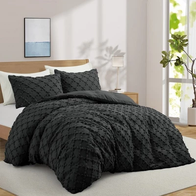 Peace Nest Clipped Tufeted Duvet Cover & Pillowcase Set 3 Peace Nest Clipped Tufeted Duvet Cover & Pillowcase Set