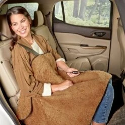 Heated Blanket 2-Pack - USB-Powered Fleece Throw Blankets For Travel, Home, Office, Or Camping - Winter Car Accessories By Stalwart (Brown) -Bedding Shop GUEST 55105a6c 7e63 4388 9878 280cbb99bd64