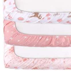 The Peanutshell Mini Crib Sheet Set For Girls - 3 Pack - Multiuse For Pack & Play, Playard, Playpen, Mini Crib, Pink Woodland Floral 15 The Peanutshell Mini Crib Sheet Set For Girls - 3 Pack - Multiuse For Pack & Play, Playard, Playpen, Mini Crib, Pink Woodland Floral -Bedding Shop GUEST 5c443864 f478 49dc b078 bc68bac491a0