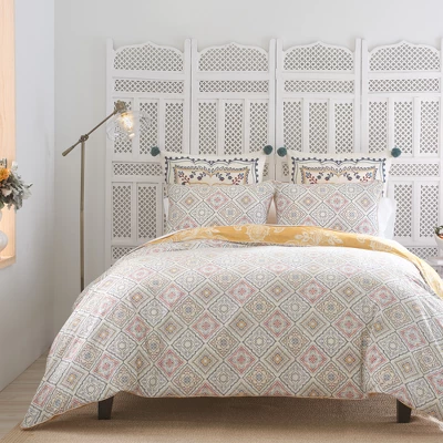 Landour Reversible Percale Cotton Comforter Set Yellow - Heirlooms Of India 6 Landour Reversible Percale Cotton Comforter Set Yellow - Heirlooms Of India - Image 4