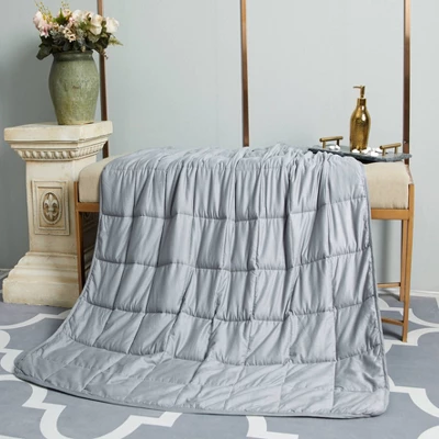 48"x72" 15lbs Cotton Weighted Blanket Light Gray - Pur Serenity 6 48"x72" 15lbs Cotton Weighted Blanket Light Gray - Pur Serenity - Image 4
