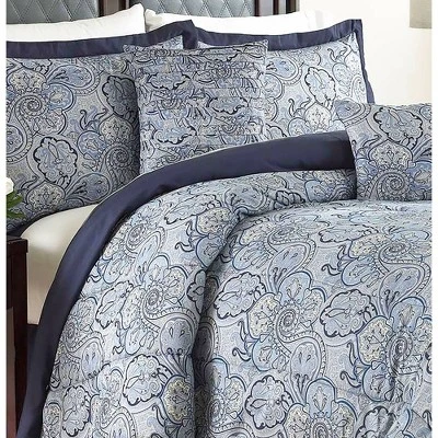 King 6pc Paddock Shawl Comforter Set Blue - Traditions By Waverly 3 King 6pc Paddock Shawl Comforter Set Blue - Traditions By Waverly