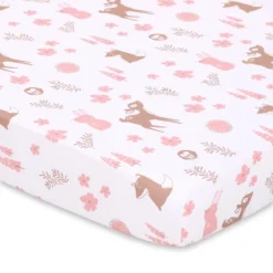 The Peanutshell Mini Crib Sheet Set For Girls - 3 Pack - Multiuse For Pack & Play, Playard, Playpen, Mini Crib, Pink Woodland Floral 11 The Peanutshell Mini Crib Sheet Set For Girls - 3 Pack - Multiuse For Pack & Play, Playard, Playpen, Mini Crib, Pink Woodland Floral -Bedding Shop GUEST 60dd28aa d3b6 48bc 82df 742dfabcfecb