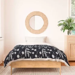 Full/Queen Natalie Baca Clover & Dandelion Duvet Cover & Sham Set Navy - Deny Designs -Bedding Shop GUEST 6269d240 1484 4742 81c8 28c35ef72827