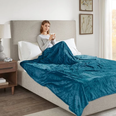 King Plush Electric Bed Blanket Teal - Beautyrest 4 King Plush Electric Bed Blanket Teal - Beautyrest - Image 2