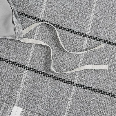 Madison Park 3pc King/California King Oakdale Faux Linen Jacquard Duvet Cover Set Gray 10 Madison Park 3pc King/California King Oakdale Faux Linen Jacquard Duvet Cover Set Gray - Image 8