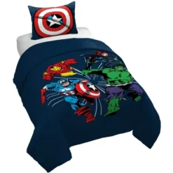 Saturday Park Marvel Comics Avengers Invincible 100% Organic Cotton Duvet Cover & Sham Set -Bedding Shop GUEST 6655a1ac e84c 482d aeb3 2aa728cc66f9