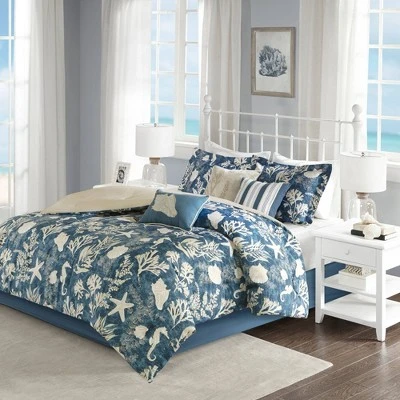 Blue Bedford Cotton Sateen Comforter Set 10 Blue Bedford Cotton Sateen Comforter Set - Image 8