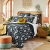 Palm Frond Printed Quilt Sham Black/Off-White - Opalhouse™ Designed With Jungalow™ -Bedding Shop GUEST 6cd9ffdc f4ba 40aa b354 16e743de682a