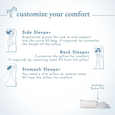 Luxury Bed Pillow, Adjustable 3-Chamber, Medium-Firm, Cooling, Down-Alt Around With Memory Foam - By California Design Den 7 Luxury Bed Pillow, Adjustable 3-Chamber, Medium-Firm, Cooling, Down-Alt Around With Memory Foam - By California Design Den - Image 5