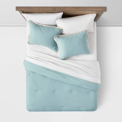 Cotton Tassel Border Comforter & Sham Set - Threshold™ 4 Cotton Tassel Border Comforter & Sham Set - Threshold™ - Image 2