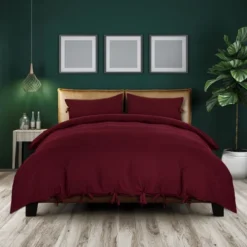 3 Pcs 110gsm Brushed Microfiber Solid Color Bohemian Theme Washable Duvet Cover Bedding Sets - PiccoCasa -Bedding Shop GUEST 7001c233 ea80 477c 8202 54264f7e94d7