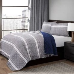 Gray Marlton Stripe Quilt Set - Lush Décor 9 Gray Marlton Stripe Quilt Set - Lush Décor -Bedding Shop GUEST 717366c6 1c9a 4da6 9ba6 626507871e93