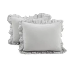 Lush Decor 3pc King Reyna 100% Cotton Duvet Cover Set Light Gray -Bedding Shop GUEST 7284bd11 1a21 4117 833a 1e139595ab89