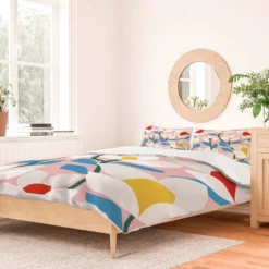 Deny Designs Maritza Lisa White Springs Florals Duvet Set