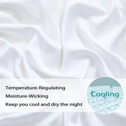 Trinity 300 Thread Count Rayon From Bamboo Sheet Set, Cooling Bed Sheets With 16" Deep Pocke -Bedding Shop GUEST 7381f587 ce12 4144 91bd 58d668877660