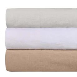 Cotton Linen Garment Washed Deep Pocket Luxury 4 Piece Bed Sheet Set By Blue Nile Mills -Bedding Shop GUEST 76a95dd6 5a8d 41d5 913e 4c7508d76764