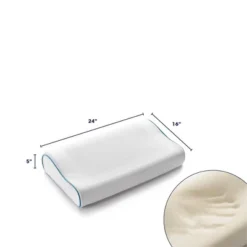 Cheer Collection Contour Memory Foam Gel Pillow With Washable Cover (24" X 16" X 5") -Bedding Shop GUEST 76ee7d52 0bc4 4ac6 a1ba ef083bb2f401