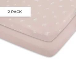 Ely's & Co. Baby Fitted Sheet 100% Combed Jersey Cotton Pink Gingko -Bedding Shop GUEST 77aed8e5 693d 4017 b6a7 7897d2458e29