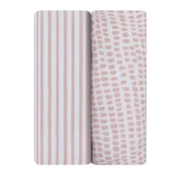 Ely's & Co. Baby Fitted Waterproof Sheet Set 100% Combed Jersey Cotton Mauve Pink Stripes & Splash 17 Ely's & Co. Baby Fitted Waterproof Sheet Set 100% Combed Jersey Cotton Mauve Pink Stripes & Splash -Bedding Shop GUEST 79372fa5 19f0 4dd3 a8cf c79694706ee2