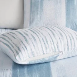 4pc Full/Queen Brush Stroke Oversized Reversible Seersucker Comforter Set Blue - N Natori -Bedding Shop GUEST 7b601d1d 7fe5 48c6 bad5 6e96f4fd7a18