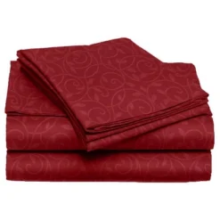 Vine Print 90GSM Brushed Microfiber Soft Wrinkle Free Sheet Set Burgundy By Plazatex 7 Vine Print 90GSM Brushed Microfiber Soft Wrinkle Free Sheet Set Burgundy By Plazatex -Bedding Shop GUEST 7bea8d2b 1bf0 4b7d 8fd2 cd3a621842a2