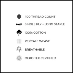 Classic Cool & Crisp 100% Cotton Percale Pillow Case Set -Bedding Shop GUEST 7db13f08 3dac 4035 ad91 ceab0dbcf0eb