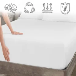 Luxury Fitted Sheet Only, 600 Thread Count - 100% Cotton Sateen, Deep Pocket, Soft, Cool & Durable By California Design Den -Bedding Shop GUEST 7ff35863 4438 48cc b59d 466732b474f9