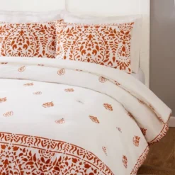 3pc Paloma Comforter Set Orange/White - Laurel & Mayfair 12 3pc Paloma Comforter Set Orange/White - Laurel & Mayfair -Bedding Shop GUEST 81742c0e e229 4c53 82e9 85ddc64b30e9