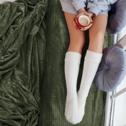 1 Pc Twin Polyester Flannel Fleece Bed Blankets Army Green - PiccoCasa 9 1 Pc Twin Polyester Flannel Fleece Bed Blankets Army Green - PiccoCasa -Bedding Shop GUEST 81bfe104 f93e 410f a670 bb6580d08f11