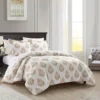 Chic Home Amelia 7 Piece Duvet Cover Set Floral Medallion Print Design Bed In A Bag Bedding With Zipper Closure Taupe