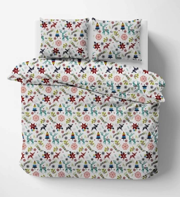 Pointehaven 190 GSM 100% Soft Cotton Ultra Heavy Weight Flannel Printed Or Solid Oversized Duvet Set 5 Pointehaven 190 GSM 100% Soft Cotton Ultra Heavy Weight Flannel Printed Or Solid Oversized Duvet Set - Image 3