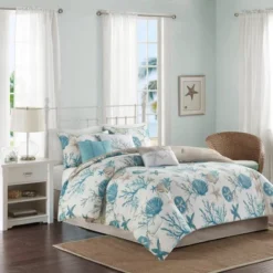 Madison Park 7pc Ocean View Cotton Sateen Comforter Set Aqua -Bedding Shop GUEST 885da066 490e 4eb1 ac5f 9e3ee9624bb6
