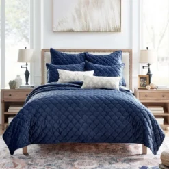 Navy Velvet Euro Sham - Set Of 2 - Levtex Home -Bedding Shop GUEST 8adfc718 7928 4408 b101 75a829552d98