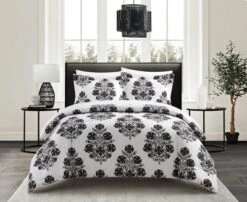 Chic Home Yazmin 7 Piece Duvet Cover Set Large Scale Floral Medallion Print Design Bed In A Bag Bedding Grey -Bedding Shop GUEST 8c51cb8f 6d4f 4b24 a03b 61f7000fc899