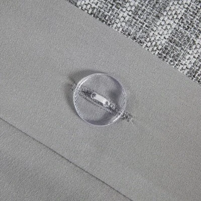 Madison Park 3pc King/California King Oakdale Faux Linen Jacquard Duvet Cover Set Gray 11 Madison Park 3pc King/California King Oakdale Faux Linen Jacquard Duvet Cover Set Gray - Image 9