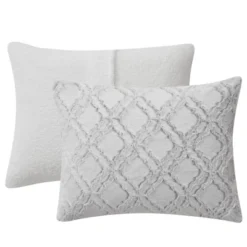 Pawz By Bearpaw 3pc King Elise Trellis Faux Fur Shearling Comforter Set Gray -Bedding Shop GUEST 906b4d3c 2b88 4667 ae71 1a4d75e9bd66