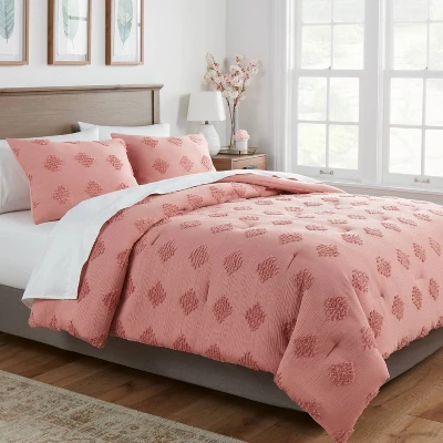 Tufted Diamond Crinkle Comforter & Sham Set - Threshold™ 3 Tufted Diamond Crinkle Comforter & Sham Set - Threshold™