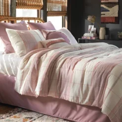8pc Stripe Boho Comforter Set Mauve - Threshold™ 18 8pc Stripe Boho Comforter Set Mauve - Threshold™ -Bedding Shop GUEST 9784fe1d c9bc 406e a73e d23bb5a4da95