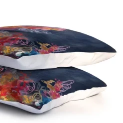 Corfee The Bursting Heart Floral Pillow Sham (Standard) Navy Floral 2 Pc - Deny Designs -Bedding Shop GUEST 9995c274 5dda 4e18 86a1 3b91b8b963a3