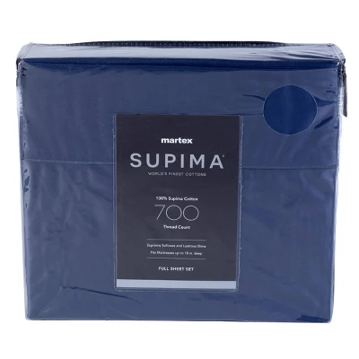 700 Thread Count Supima Cotton Solid Sheet Set - Martex 4 700 Thread Count Supima Cotton Solid Sheet Set - Martex - Image 2
