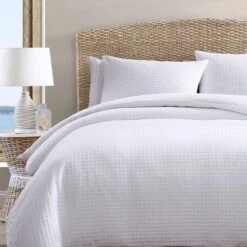 Basketweave 100% Cotton Duvet Set White - Tommy Bahama