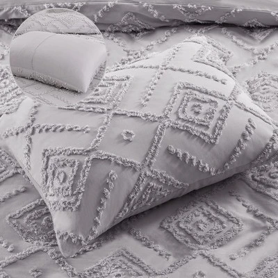 Cotton Chenille Duvet Cover Set, 3PCS Boho Geometric Chenille Clipped Jacquard Farmhouse Duvet Cover Set 7 Cotton Chenille Duvet Cover Set, 3PCS Boho Geometric Chenille Clipped Jacquard Farmhouse Duvet Cover Set - Image 5