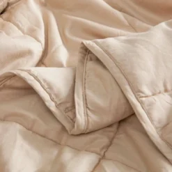 48"x72" 20lbs Solid Cotton Weighted Bed Blanket Tan - Pur Serenity -Bedding Shop GUEST a00b7dc3 f19e 42f2 84b1 93b7ca44702c