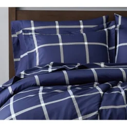 Truly Soft Printed Windowpane Comforter Set